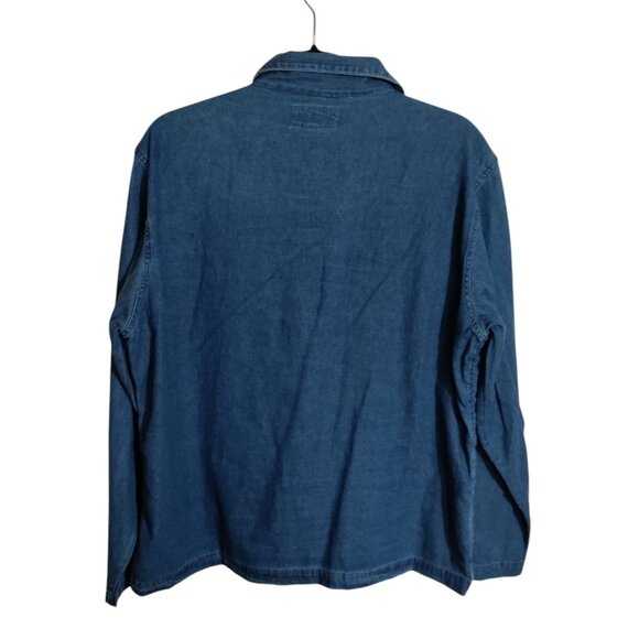 Vintage Life Style Plus Woman's Cotton Floral Embroidered Button Front Shirt - Picture 2 of 9